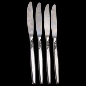 Lot 4 Vintage Orleans Silver - ORL8 - Stainless Japan - Dinner Knife